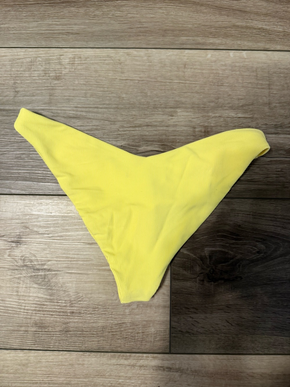Beach Riot Yellow Ribbed V-Front Bikini Bottom - Picture 4 of 6
